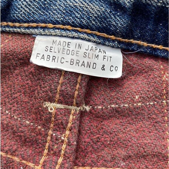 New Fabric Brand & Co Dirty Wash Selvedge Distressed Jean Denim Mini Skirt 29/34 - Picture 10 of 16